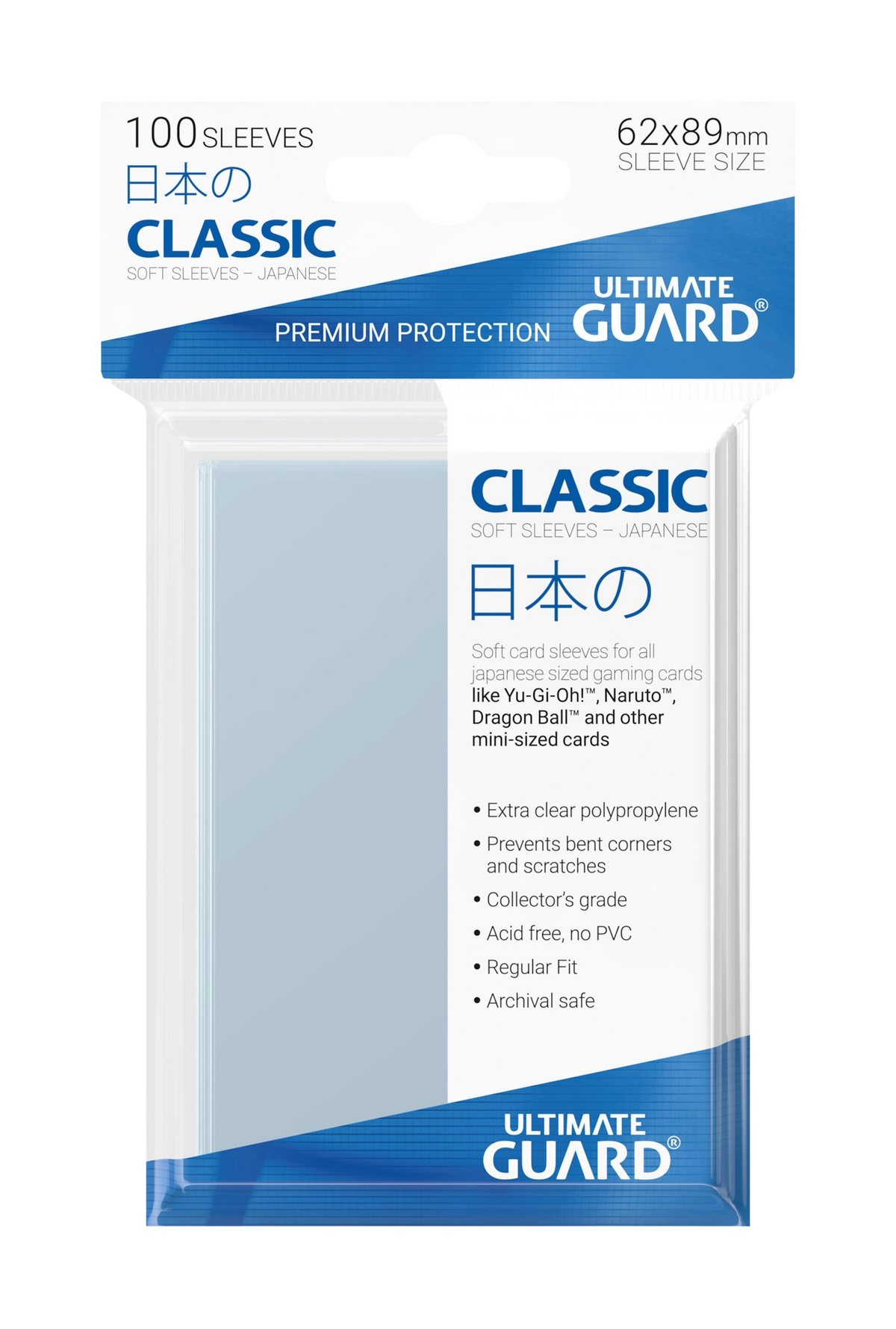 Ultimate Guard Classic Sleeves Japanese Size (100)