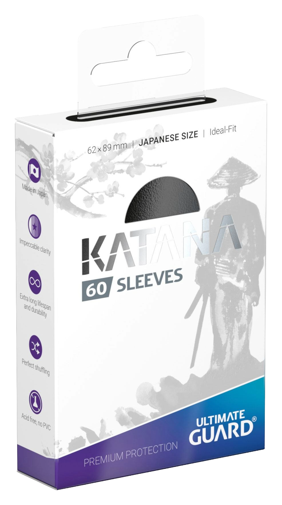 Ultimate Guard Katana Sleeves Japanese Size (60) - Black
