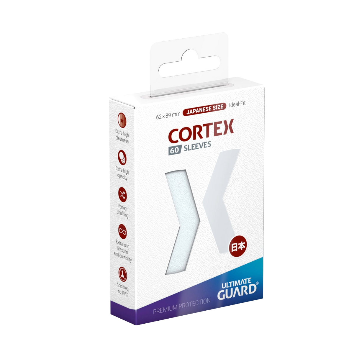 Ultimate Guard Cortex Sleeves Japanese Size (60) - Transparent