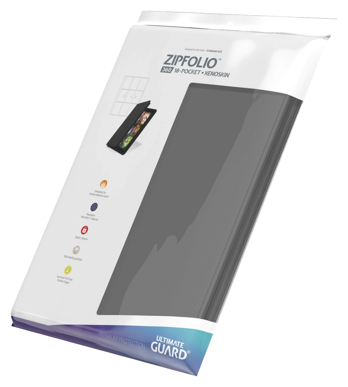 Ultimate Guard Zipfolio 360 18-Pocket Xenoskin - Grey